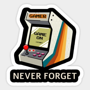 Never Forget Gamer Sticker